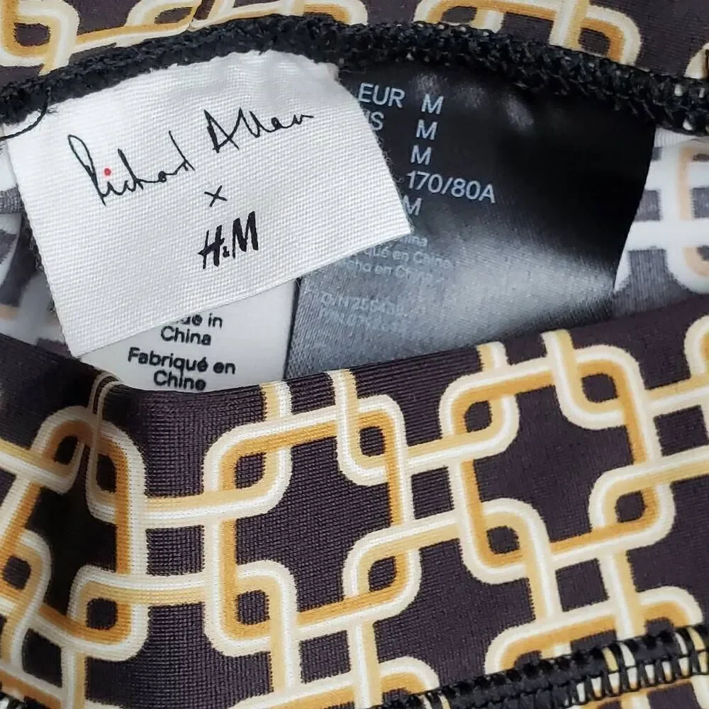 H&M Henry Allen Medium Geometric print Pant